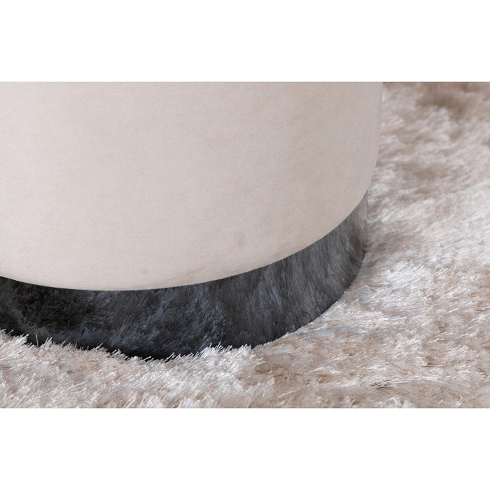 Svea - Cleo poef - velvet - beige