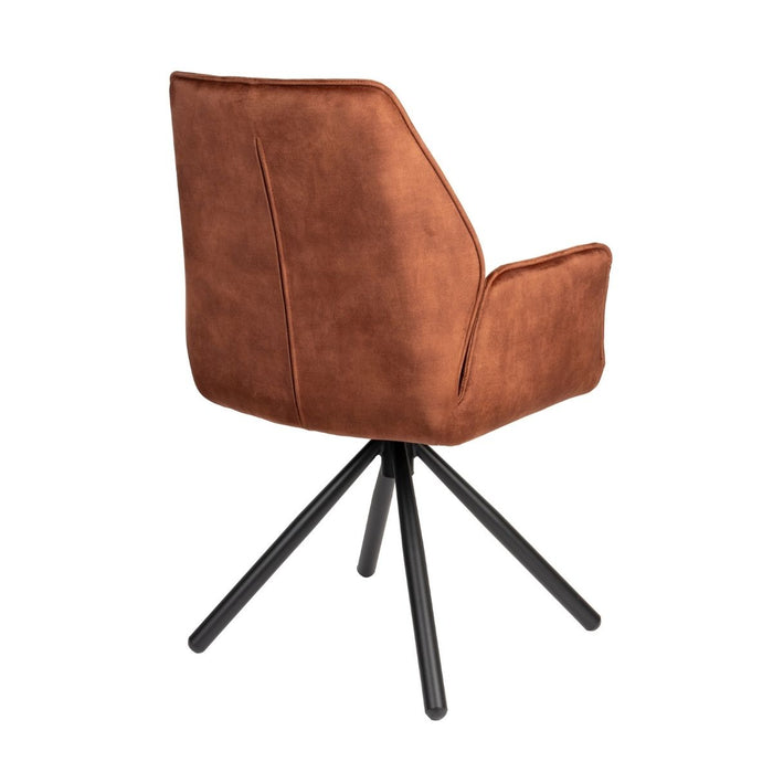 Puur - Carmen eetkamerstoel - roestbruin
