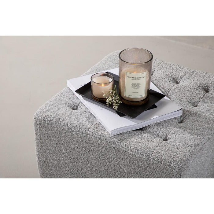 Svea - Sol hocker - boucle - lichtgrijs