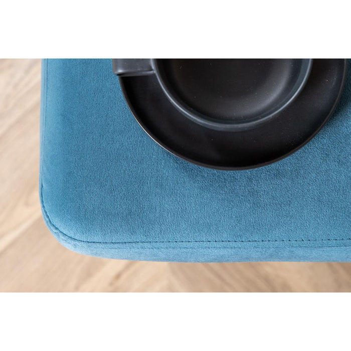 Svea - Tess hocker - velvet - blauw