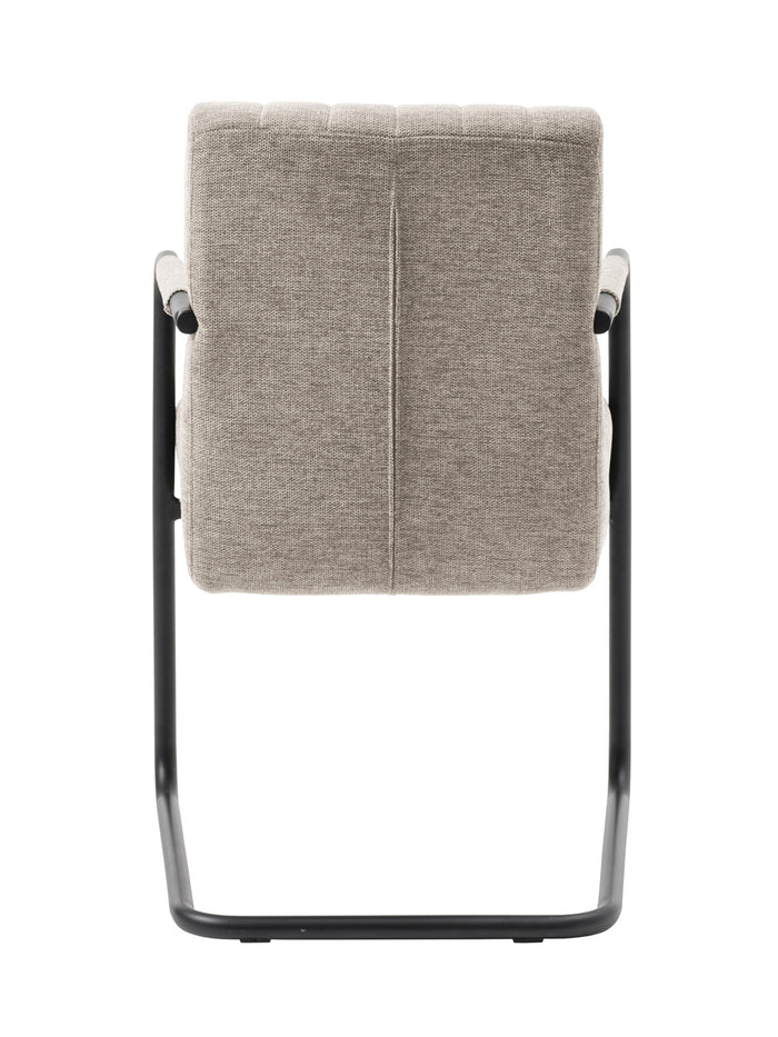 Giga Living - Eetkamerstoel Stof Zandkleur - Trout - Set van 2