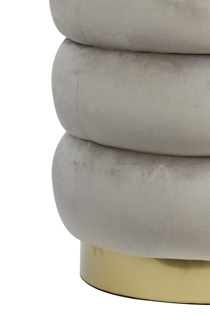 Light & Living - Poef KIMI - Ø40x45cm - Grijs