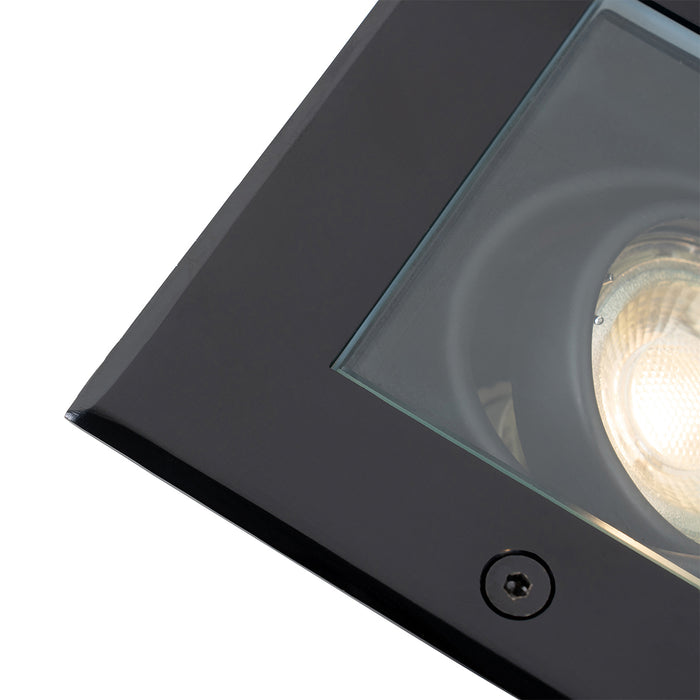 QAZQA Moderne grondspot zwart verstelbaar IP65 - Oneon