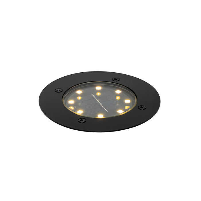 QAZQA Moderne grondspot zwart incl. LED IP65 Solar - Terry