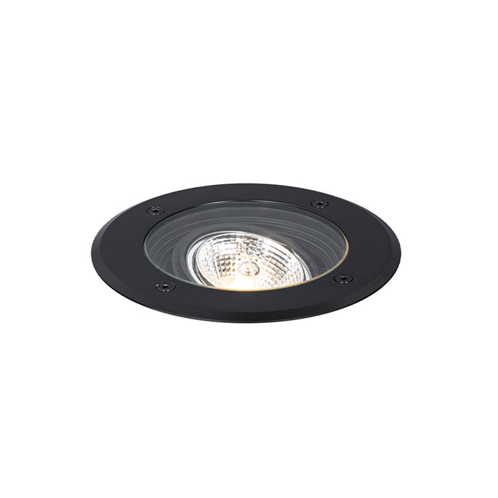 QAZQA Moderne buiten grondspot zwart AR70 verstelbaar IP65 - Delux