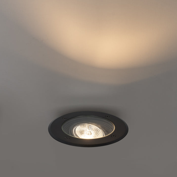 QAZQA Moderne buiten grondspot zwart AR70 verstelbaar IP65 - Delux