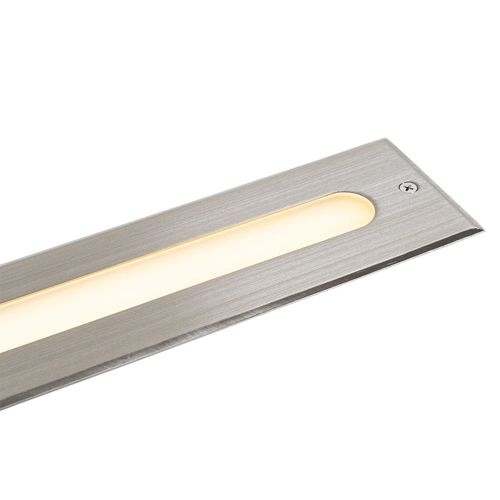 QAZQA Moderne grondspot staal 50 cm incl. LED IP65 - Eline