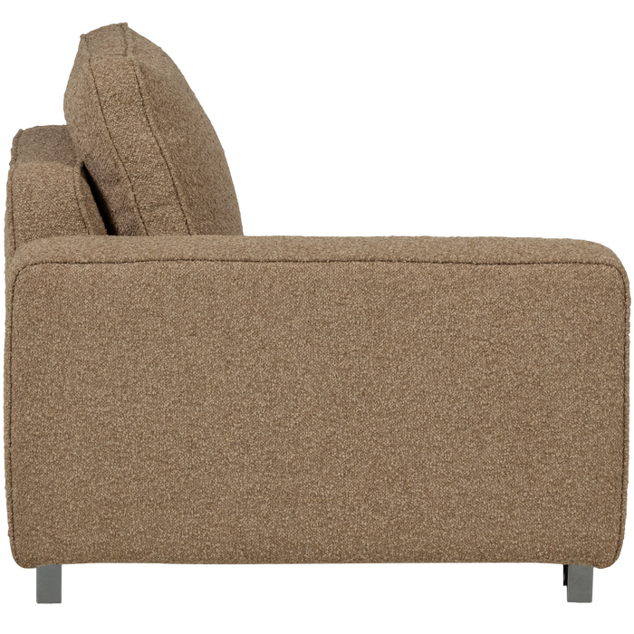 vtwonen Lazy 1-Zits Element met arm links - Bouclé - Bruin