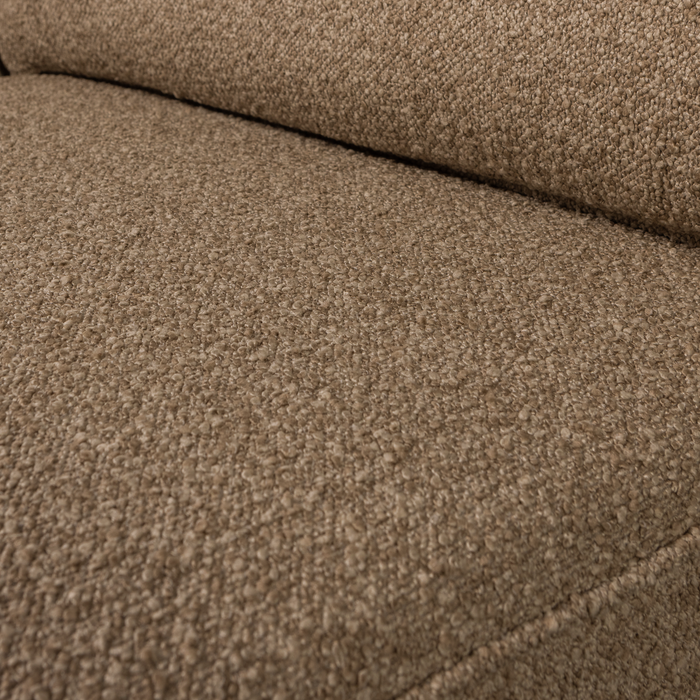 vtwonen Lazy 1-Zits Element met arm rechts - Bouclé - Bruin