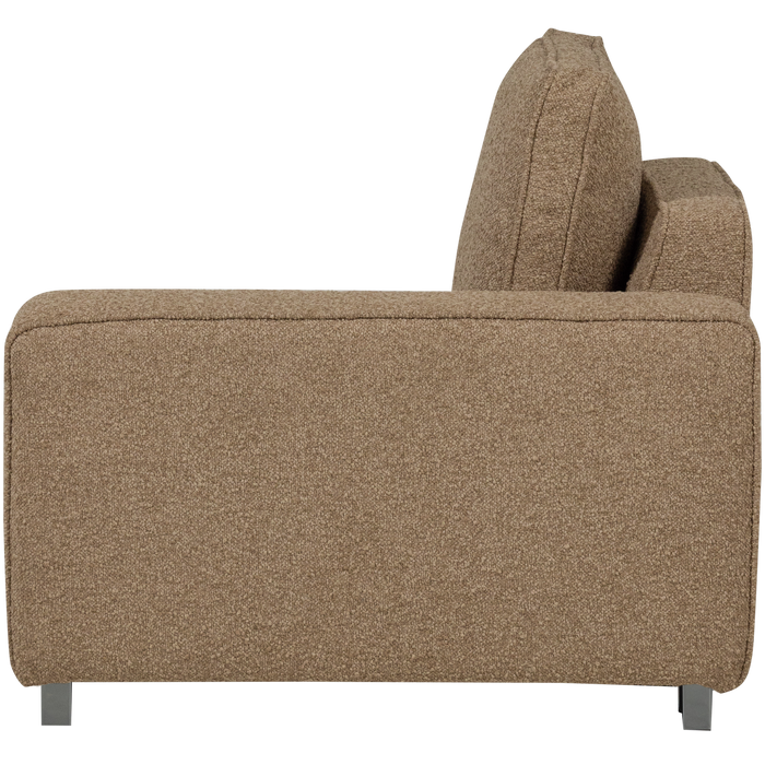 vtwonen Lazy 1-Zits Element met arm rechts - Bouclé - Bruin