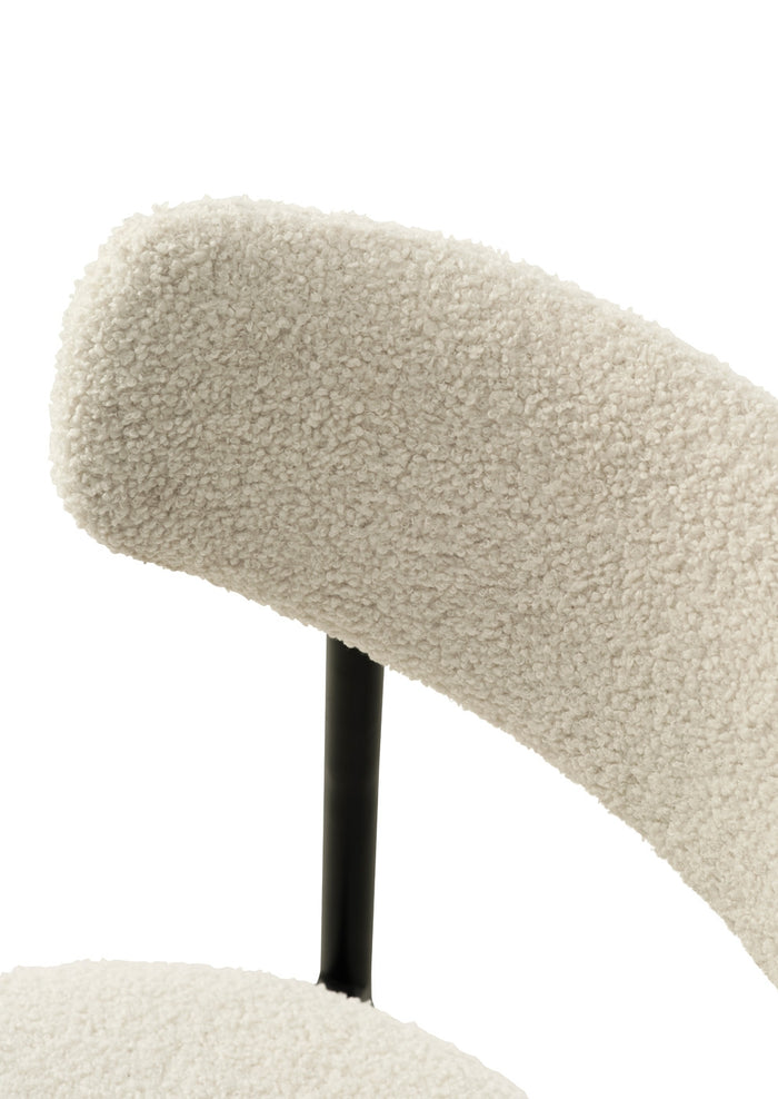 Giga Living - Eetkamerstoel Gimli Off White Teddy - Set van 2