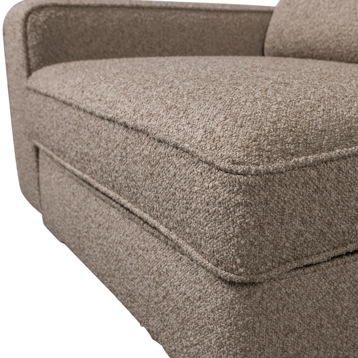 vtwonen Lazy 1-Zits Element met arm links - Bouclé - Zand