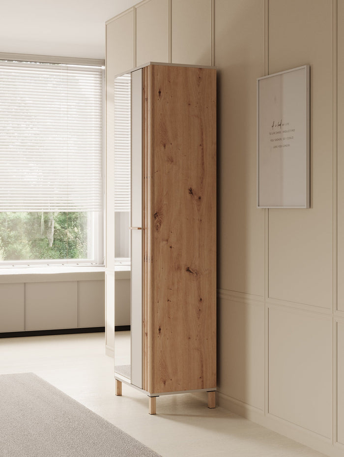 Meubella - Halkast Bahia - Beige - 60 cm - Met spiegel