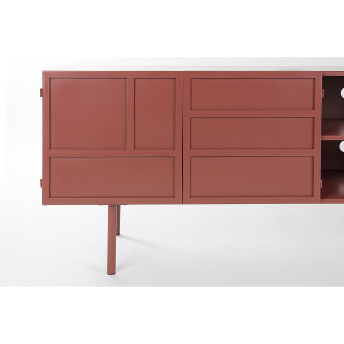 Housecraft Living Davis Dressoir Metaal Bruin| Rood