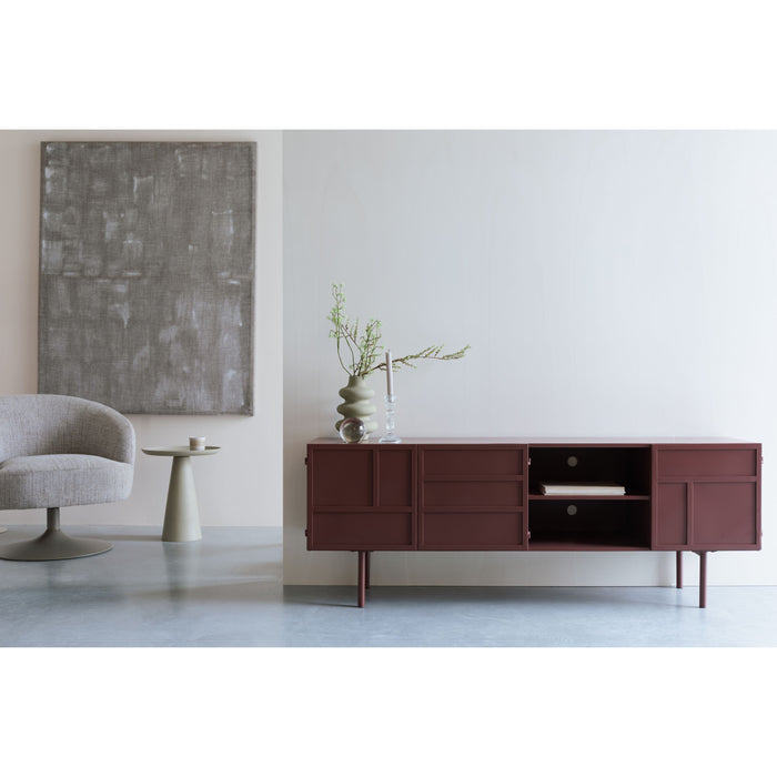 Housecraft Living Davis Dressoir Metaal Bruin| Rood