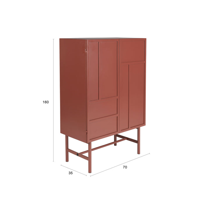 Housecraft Living Davis Kast Metaal Bruin| Rood