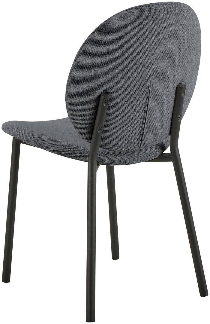 Giga Living - Eetkamerstoel - Antraciet - Stof - Zithoogte 46,5cm - Elda - Set van 2