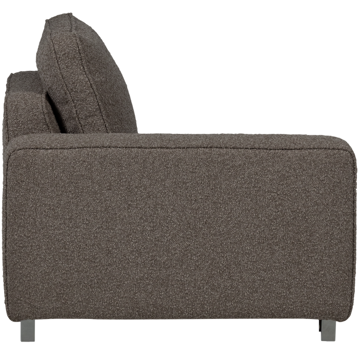 vtwonen Lazy 1-Zits Element met arm links - Bouclé - Antraciet