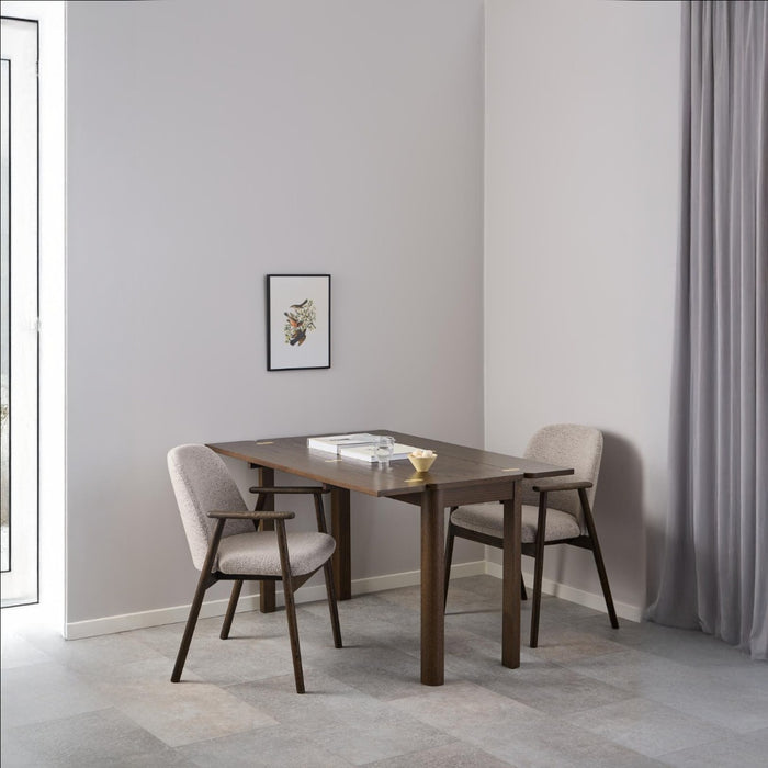 Giga Living - Eetkamerstoel - Beige - Stof - Zithoogte 49cm - Leonie - Set van 2