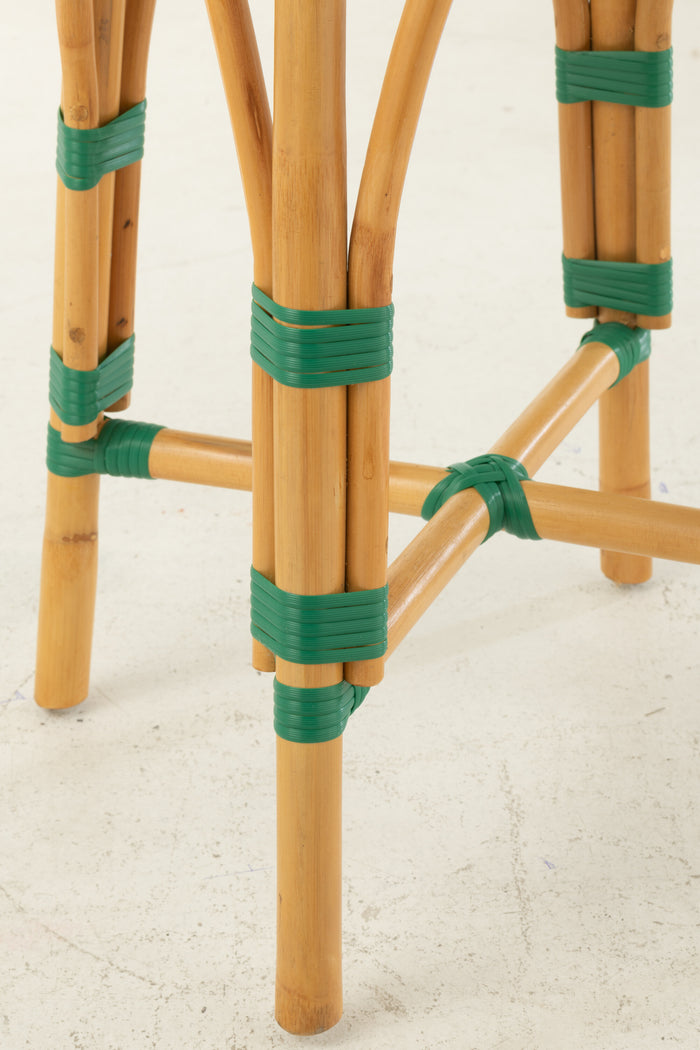 J-Line barkruk Live - rotan|kunststof - naturel|groen