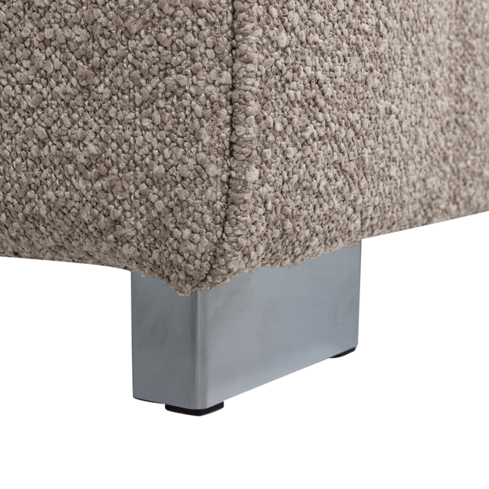 vtwonen Lazy 1-Zits Element met arm rechts - Bouclé - Zand