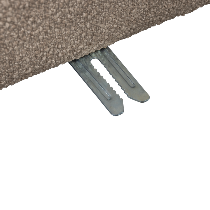 vtwonen Lazy 1-Zits Element met arm rechts - Bouclé - Zand