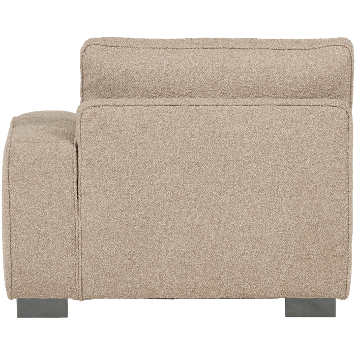 vtwonen Lazy 1-Zits Element met arm rechts - Bouclé - Naturel