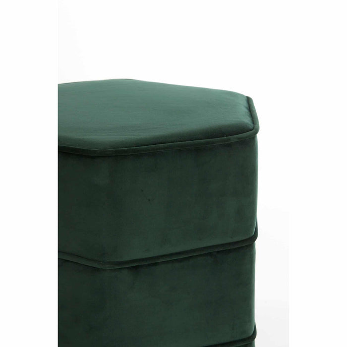 Light & Living Poef Cayden - Groen - 45x41x46cm