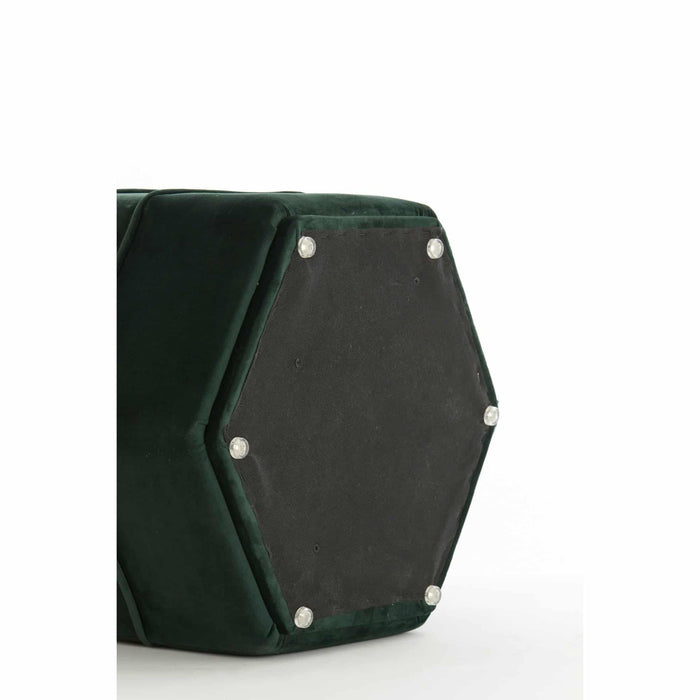 Light & Living Poef Cayden - Groen - 45x41x46cm