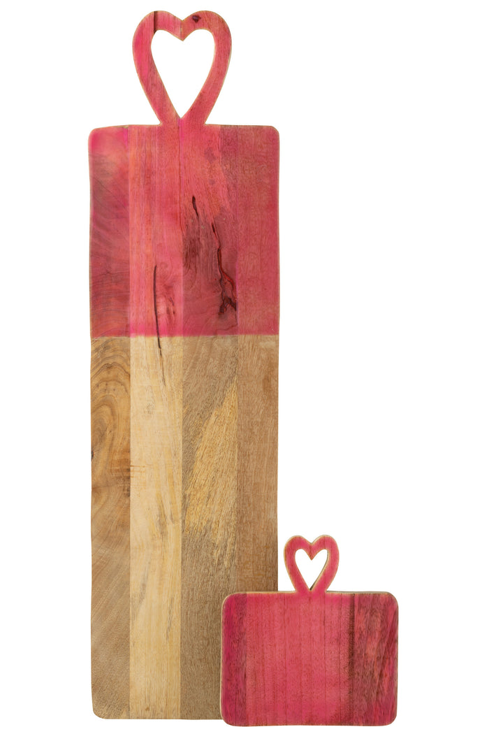 J-Line snijplank Lang - hout - roze