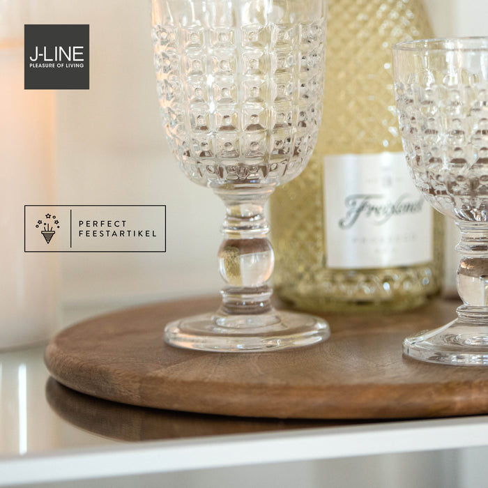 J-Line Rond Mango snijplank - hout - naturel - woonaccessoir