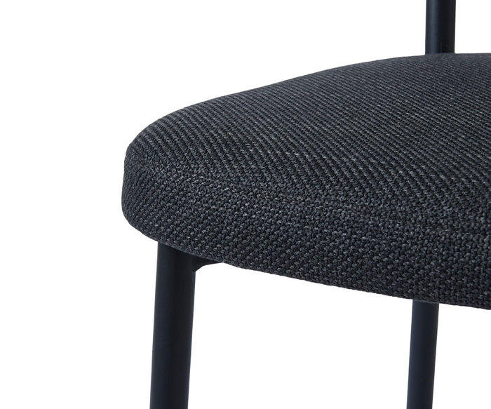 Giga Living - Eetkamerstoel Donkergrijs Stof - Fowler - Set van 2