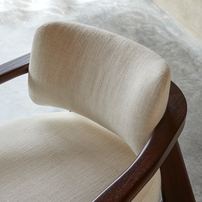 Tikamoon - Fauteuil Matéo van mindihout en stof, 1 zitplaats