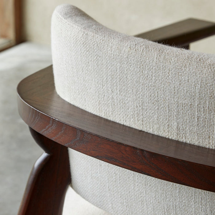 Tikamoon - Fauteuil Matéo van mindihout en stof, 1 zitplaats