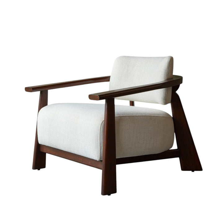 Tikamoon - Fauteuil Matéo van mindihout en stof, 1 zitplaats