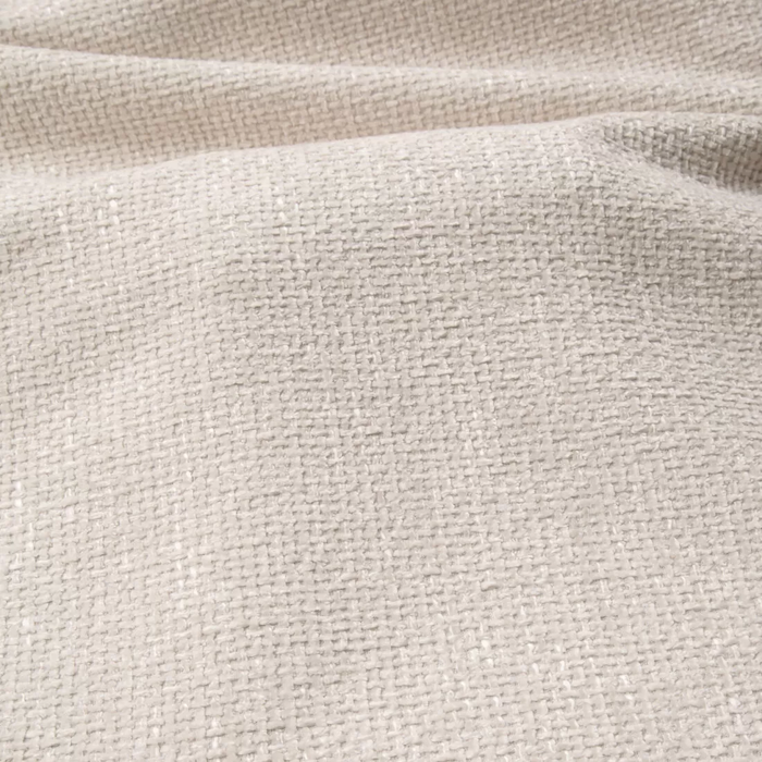 Panoramabank voor 7 personen in crèmekleurig geweven fluweel