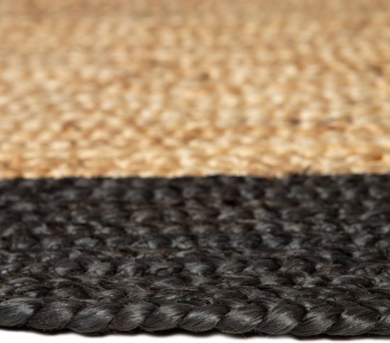 Mrcarpet Jute vloerkleed rechthoek naturel|antraciet 200 x 290cm