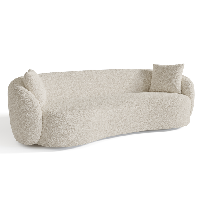 3-zits crème boucle bank 210cm