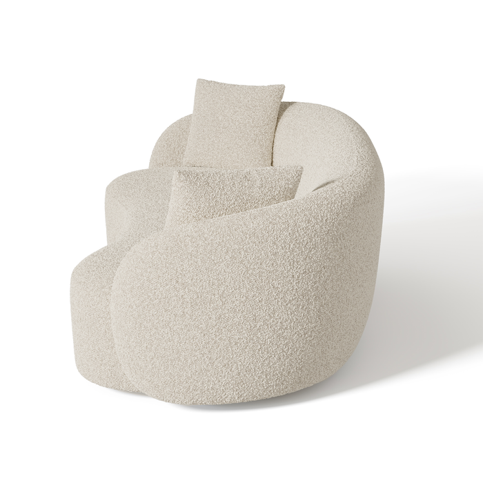 3-zits crème boucle bank 210cm