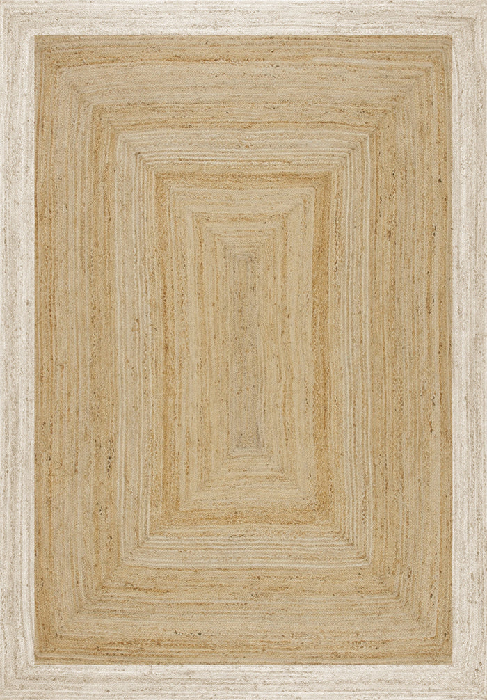 Mrcarpet Jute vloerkleed Rechthoek naturel|wit 140x200cm