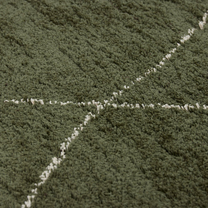 Mrcarpet Berber Vloerkleed Lines Groen|Creme 160 x 230cm