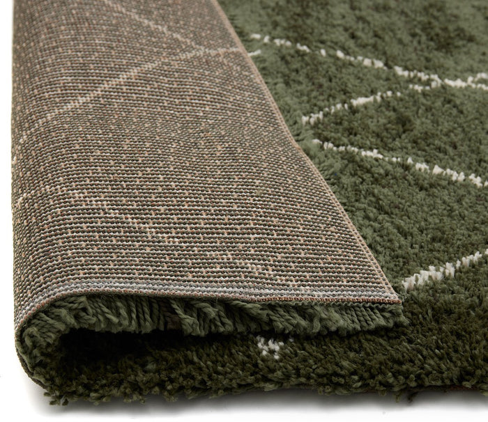 Mrcarpet Berber Vloerkleed Lines Groen|Creme 160 x 230cm