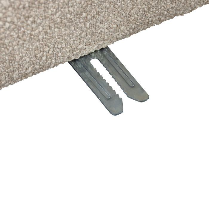 vtwonen Lazy 1-Zits Element met arm rechts - Bouclé - Naturel