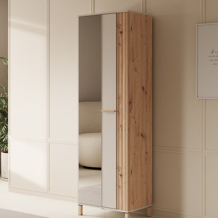 Meubella - Halkast Bahia - Beige - 60 cm - Met spiegel