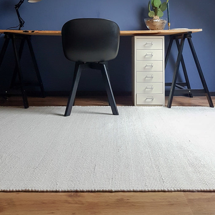Mrcarpet Wollen Vloerkleed Ivoor|wit 160 x 230cm