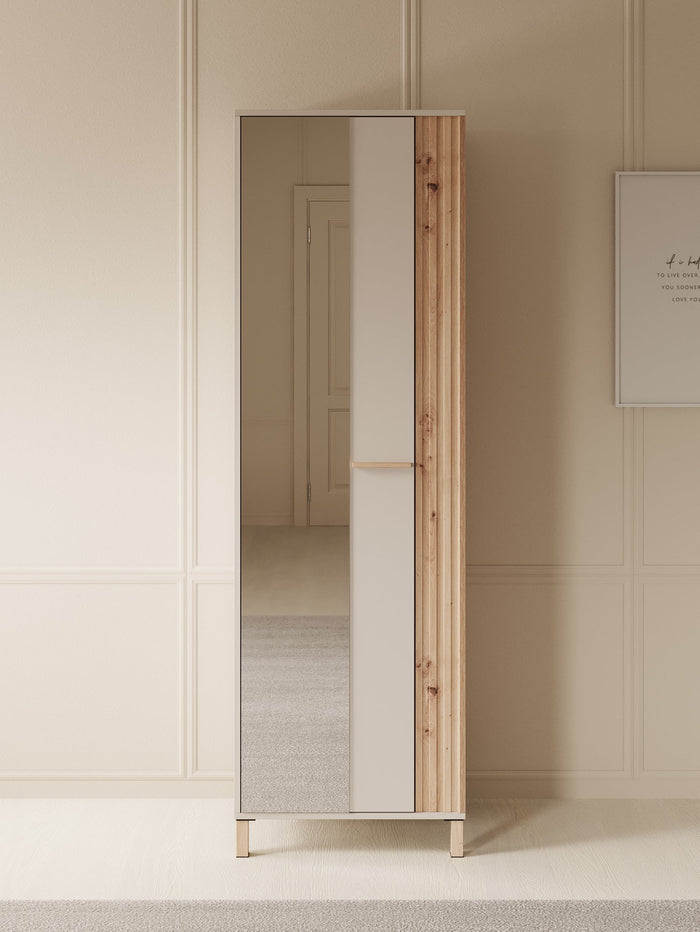 Meubella - Halkast Bahia - Beige - 60 cm - Met spiegel