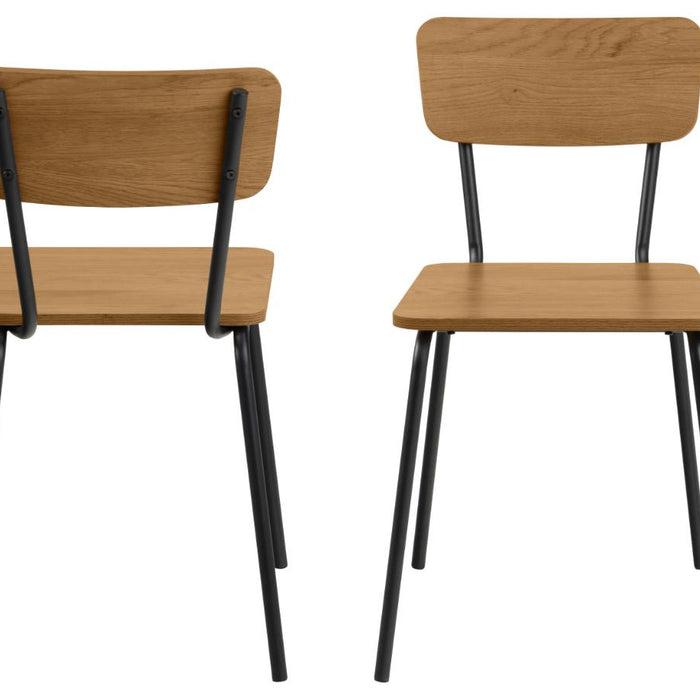 Giga Living - Eetkamerstoel - Naturel - Zithoogte 45cm - Tjorna - Set van 4