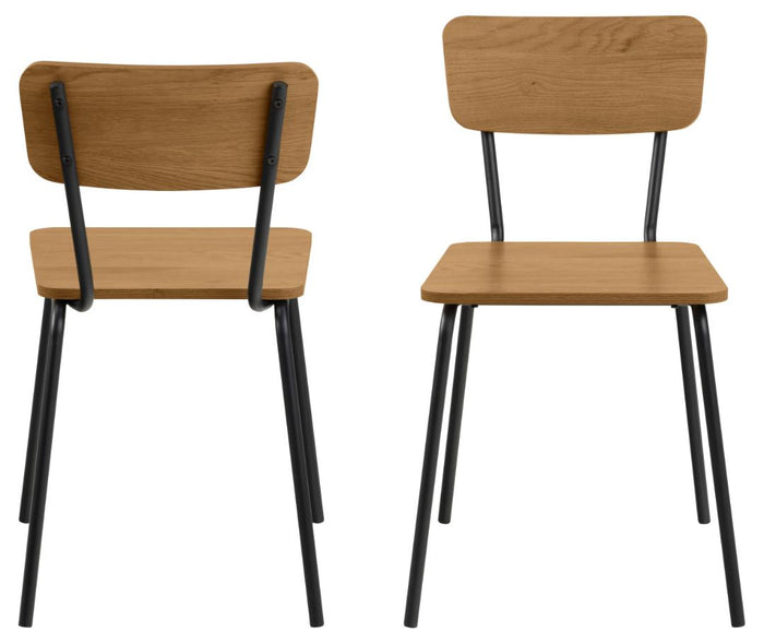 Giga Living - Eetkamerstoel - Naturel - Zithoogte 45cm - Tjorna - Set van 4