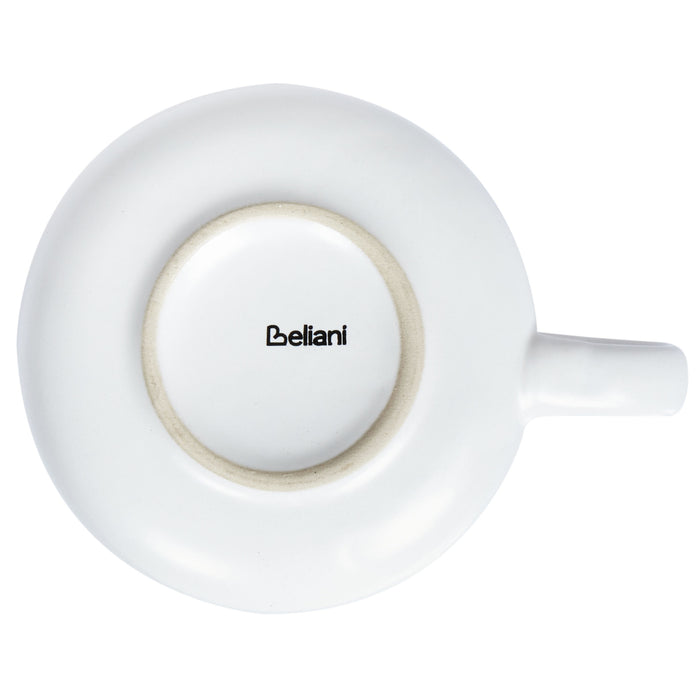 Beliani - SESAME - Kop en schotel set van 8 - Off-white - Steengoed