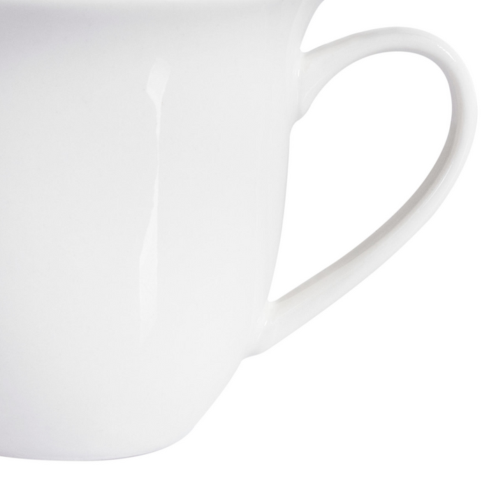 Beliani - ELDERBERRY - Kop en schotel set van 8 - Wit - Porselein